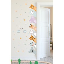 Mediterian Renkli ve Eğlenceli Çocuk Odası Duvar Stickerleri, 5+ Parça, Beyaz
