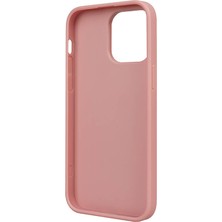 Karl Lagerfeld Apple iPhone 14 Pro Max Kılıf Orjinal Lisanslı 3D Kl Yazılı Saffiano Rhinestones Pembe