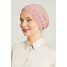 İhvan Online Çapraz 3 Bantlı Çift Taraflı Tesettür Bone Pembe