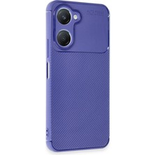 Newface Vivo Y18 Kılıf Auto Focus Karbon Kapak - Lacivert 13