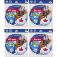 Mediterian 4'lü Turbo Yedek Paspas Mop Takımı, Temizlik İçin Mükemmel Seçenek, Çeşit: Yedek