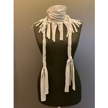 Gönülden Tasarım Penye Örgülü Kadın Fular Boy 180X25 cm