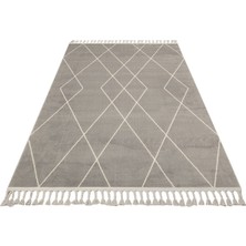Eko Halı Urban URB 02 GREY WHITE Etnik Desenlere Sahip Hav Toz Vermez Yumuşak Dokulu Modern Halı