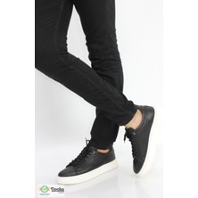 Erkek  Deri Ortopedik Günlük Kalın Beyaz Taban Spor Tarz Ayakkabı MR24/CS18639