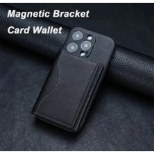 Cooper Tech Magsafe Özellikli Cüzdan Mıknatıslı 5 Bölmeli Stand Olabilen Suni Deri Kartlık Cüzdan