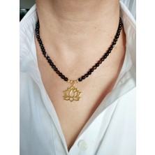 Devi Fashion Lotus Çiçeği doğal Taş Kolye
