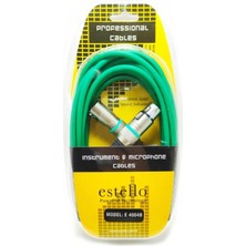 Estello E4004B Erkek-XLR Dişi PVC Ara Kablo 6 mt