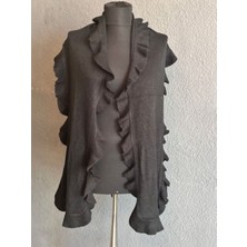 Gönülden Tasarım Pamuklu Fırfırlı Desenli Kadın Şal Boy 170X35 cm