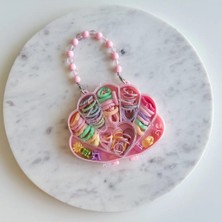 Midye Sevimli Çantasında Kız Çocuk Toka Seti