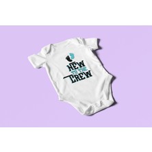 Naturalp New To The Crew Bebek Body Kısa Kollu Badi Çıtçıtlı Zıbın Organik  Pamuk