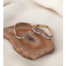 HD Marketim Küpe Kalp Kararmaz Çelik 316L Lüks Taşlı Kadın Küpe