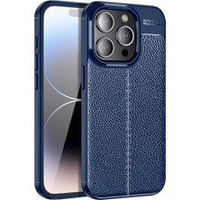 Teleplus iPhone 15 Pro Kılıf Korumalı Firo Deri Dokulu Silikon