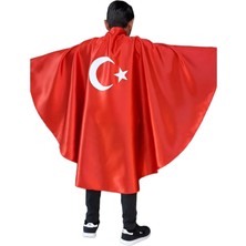 Ay Yıldız Baskılı 23 Nisan Özel Bayrak Pelerin Yeni Sezon