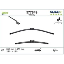 Valeo Silecek Süpürgesi Ön Muz Tipi Silencio (Sessiz) Bmw 2 Serisi Gran Tourer F46 2015- (650MM+475MM)