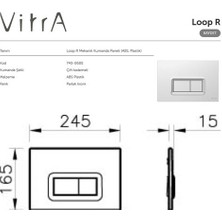 Vitra Ankastre Stop Valf Vana Kumanda Paneli Parlak Krom 3`lü Set