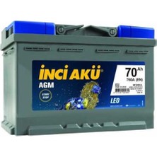 Inci Agm Leo 12 V 70 Ah 760 A(En) Start-Stop Akü