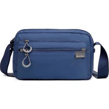 Smart Bags Ekstra Hafif Kumaş Kadın Çapraz Çanta 2022-3148 Lacivert