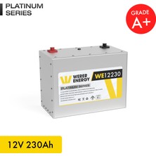 WERER ENERGY 12V 230Ah LiFePO4 Platinum Series Bluetooth'lu Lityum Demir Fosfat Akü