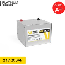 WERER ENERGY 24V 200Ah LiFePO4 Platinum Series Bluetooth'lu Lityum Demir Fosfat Akü