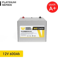 WERER ENERGY 12V 600Ah LiFePO4 Platinum Series Bluetooth'lu Lityum Demir Fosfat Akü