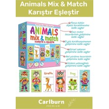 Özel Üretim Zeka Geliştirici Çocuk El Göz Koordinasyonu Animals Mix & Match Karıştır Eşleştir