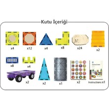 Learning Fun Magic Magnetic Blocks 71 Parça Manyetik Oyuncak Bloklar Seti Stickerlar ile