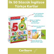 Özel Üretim Zeka Geliştirici Yabancı Dil Eğitici Çocuk Ilk 50 Sözcük Ingilizce Türkçe Kartlar