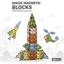 Learning Fun Manyetik Stem Oyuncak 48 Parça Diamond Magic Magnetic Blocks