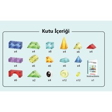 Learning Fun Manyetik Stem Oyuncak Bloklar Seti 92 Parça Dıy Manyetik Küpler