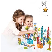 Learning Fun Manyetik Stem Oyuncak 151 Parça - Marble Run Set Magic Magnetic Blocks Animal Paradise