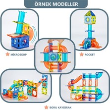 Learning Fun Manyetik Stem Oyuncak 75 Parça - Işıklı Marble Run Set Magic Magnetic Blocks