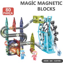 Learning Fun Manyetik Stem Oyuncak Bloklar Seti 80 Parça Elektrikli Müzikli Işıklı Magic Magnetic Blocks