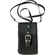 El Yapımı Örgü Hasır Telefon Çantası