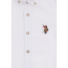 U.S. Polo Assn. Erkek Çocuk Beyaz Gömlek Kısa Kollu 50284019-VR013
