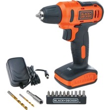 Black Decker 5 Yıl Darbesiz LD12SP Akülü Vidalama 12 Volt 1,5 Watt 2 Yıl Anahtarsız Kablosuz 12 Volt Uç Setli 1