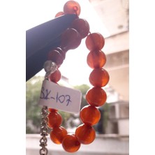 Zenaatkar 13MM Küre Taneli Bal Rengi Efe Boy Sıkma Kehribar Tesbih
