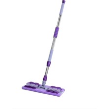 Sihirli Mop Mikrofiber Bezli Mandallı Mop Mor Mop (1 Adet Yedek Bez Hediyeli)