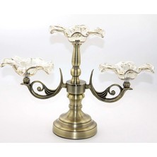 Şamdan Cam Pirinç Şık 1. Sınıf Mumluk Yılbaşı Noel