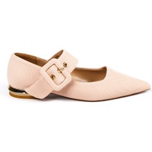 Bestello Kemer Detaylı Sivri Burun Neolit Taban  281-2046 Kadın Babet