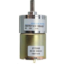 ZYTD520 6V-12V-24V 10 RPM 37mm Redüktörlü DC Motor