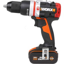 Worx WX354.4 20VOLT/4.0AH Li-Ion Çift Akülü Kömürsüz Profesyonel Şarjlı Darbeli Matkap