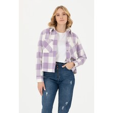 U.S. Polo Assn. Kadın Lila Uzun Kollu Gömlek 50271448-VR034
