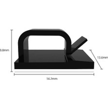 4 Adet Yapışkanlı Kablo Düzenleyici Klips Siyah Masa Duvar Kablo Düzenleyici Tutucu Klips