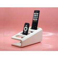 Dlc 3d Design Kumanda Organizer Standı Uzaktan Kumanda Düzenleyici Tv Kumandalık Modern Beyaz
