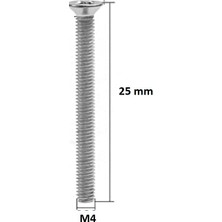 İlta Life M4 x 25 mm Vida + Somun + Pul Matkap Uçlu Yhb Vida Set 50 Adet