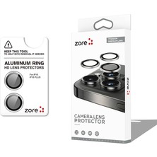 ZORE iPhone 16 Plus Uyumlu Cl-12 Safir Parmak İzi Bırakmayan Anti-Reflective Kamera Lens Koruyucu