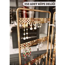 Mi-Ça Home Çelik Premium Kalite 3’lü Gold Takı Standı/ Küpe,bileklik, Kolye Düzenleyici/ Takı Kutusu