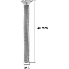 İlta Life M6 x 40 mm Vida + Somun + Pul Matkap Uçlu Yhb Vida Set 50 Adet