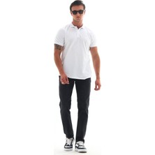 Hlt Jeans Erkek Antrasit Regular Fit Boru Paça Esnek Likralı Denim Jeans Kot Pantolon HLTHE001936K