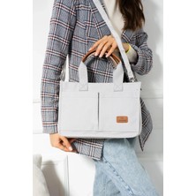 Lifonbag Kadın Kanvas Ön Cepli Fermuar Kapamalı Uzun Çapraz Askılı Omuz & Tote Çanta ZR9023